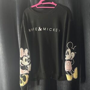 Disney Black Minnie & Mickey Sweatshirt